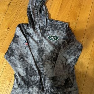 Jets Kids Gray Patterned Hoodie